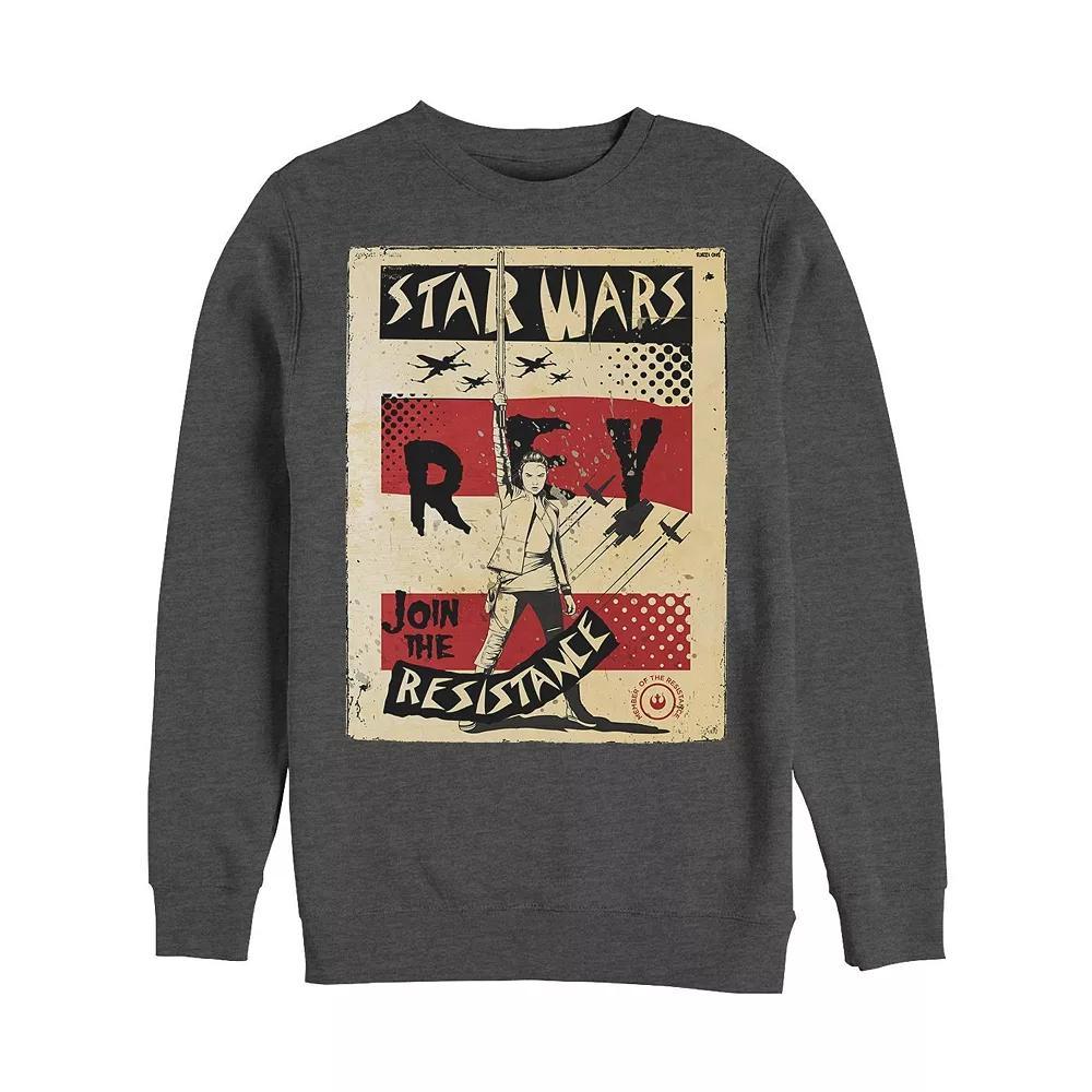 Men's Star Wars Last Jedi Rey Sweatshirt, Size: Small, Grey Heather Product Image