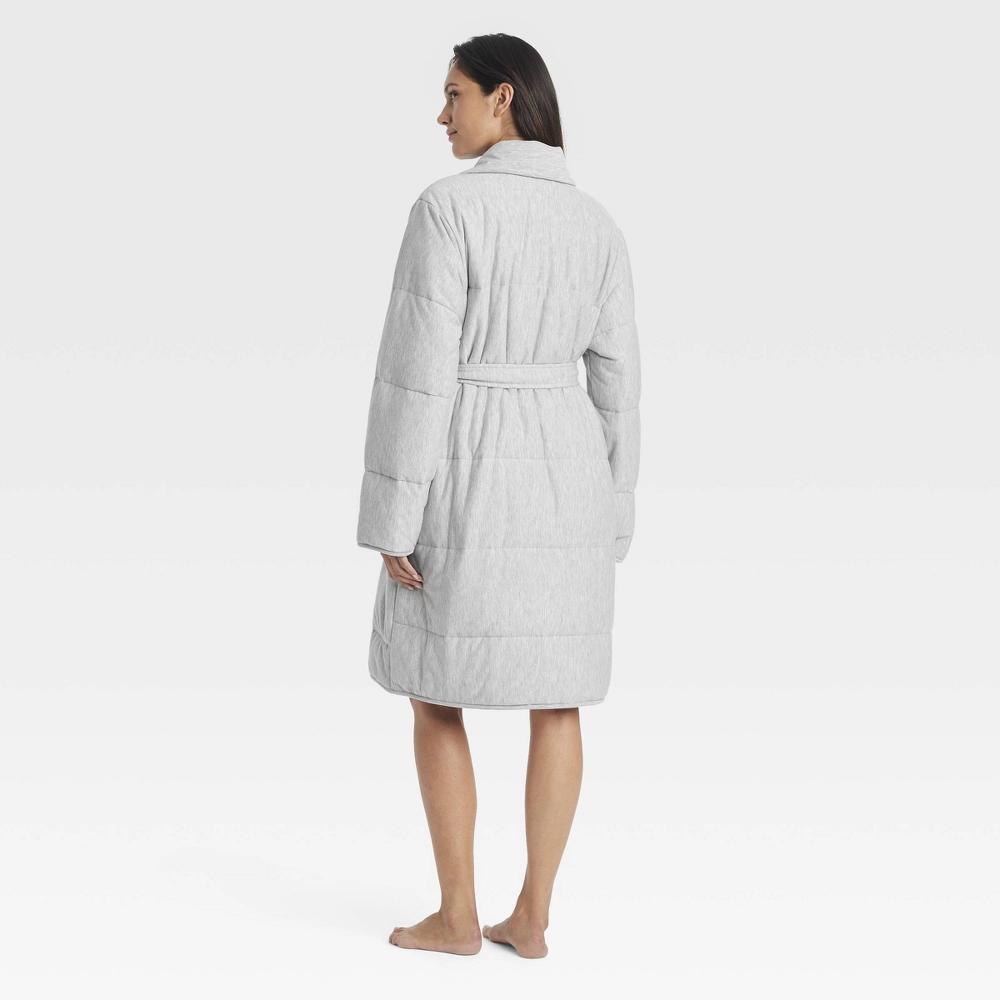 Womens Short Quilted Robe - Auden Heathered M/L Product Image