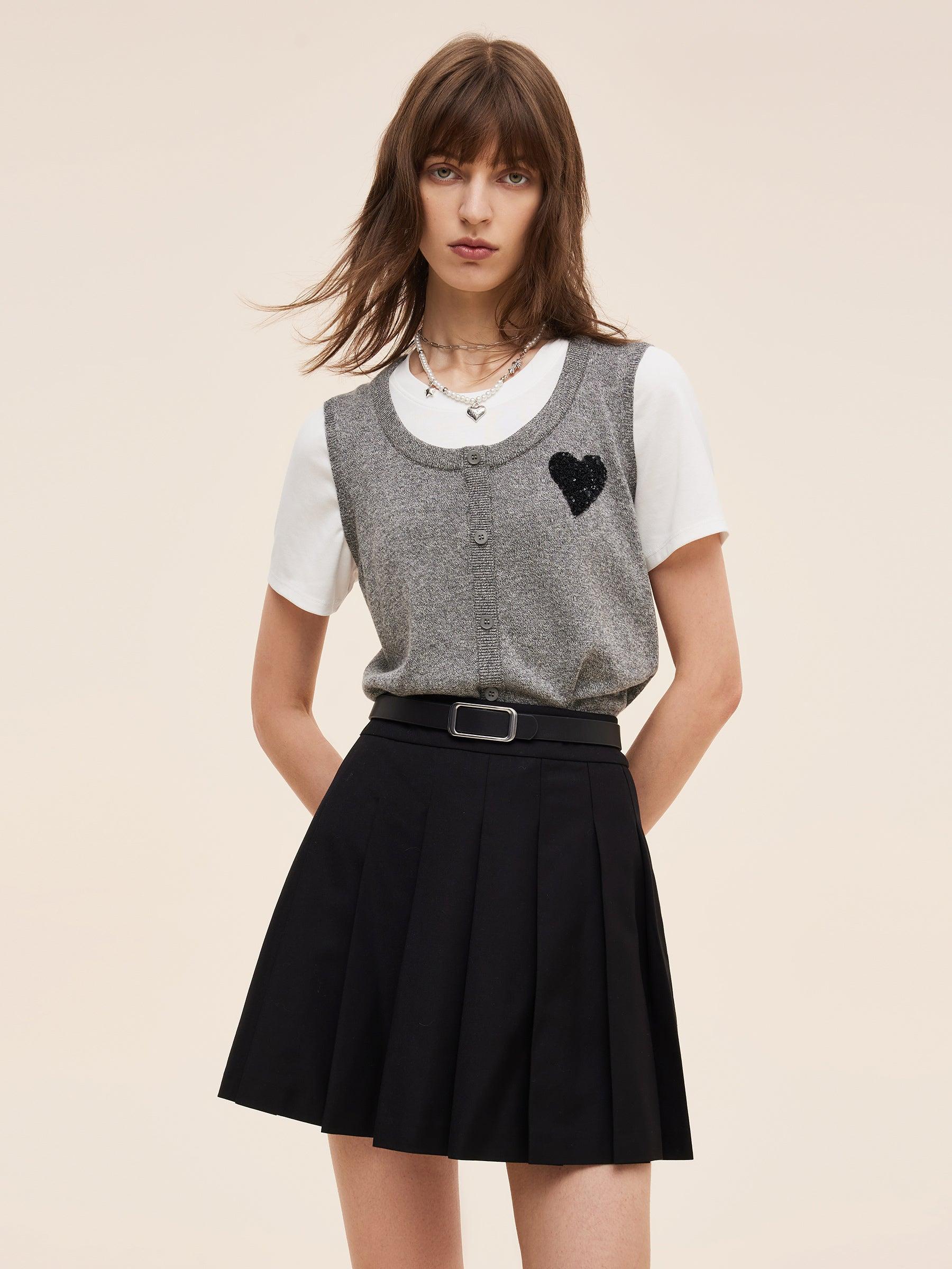 Lyocell Cotton Blend Women Mock Layered T-shirt Product Image
