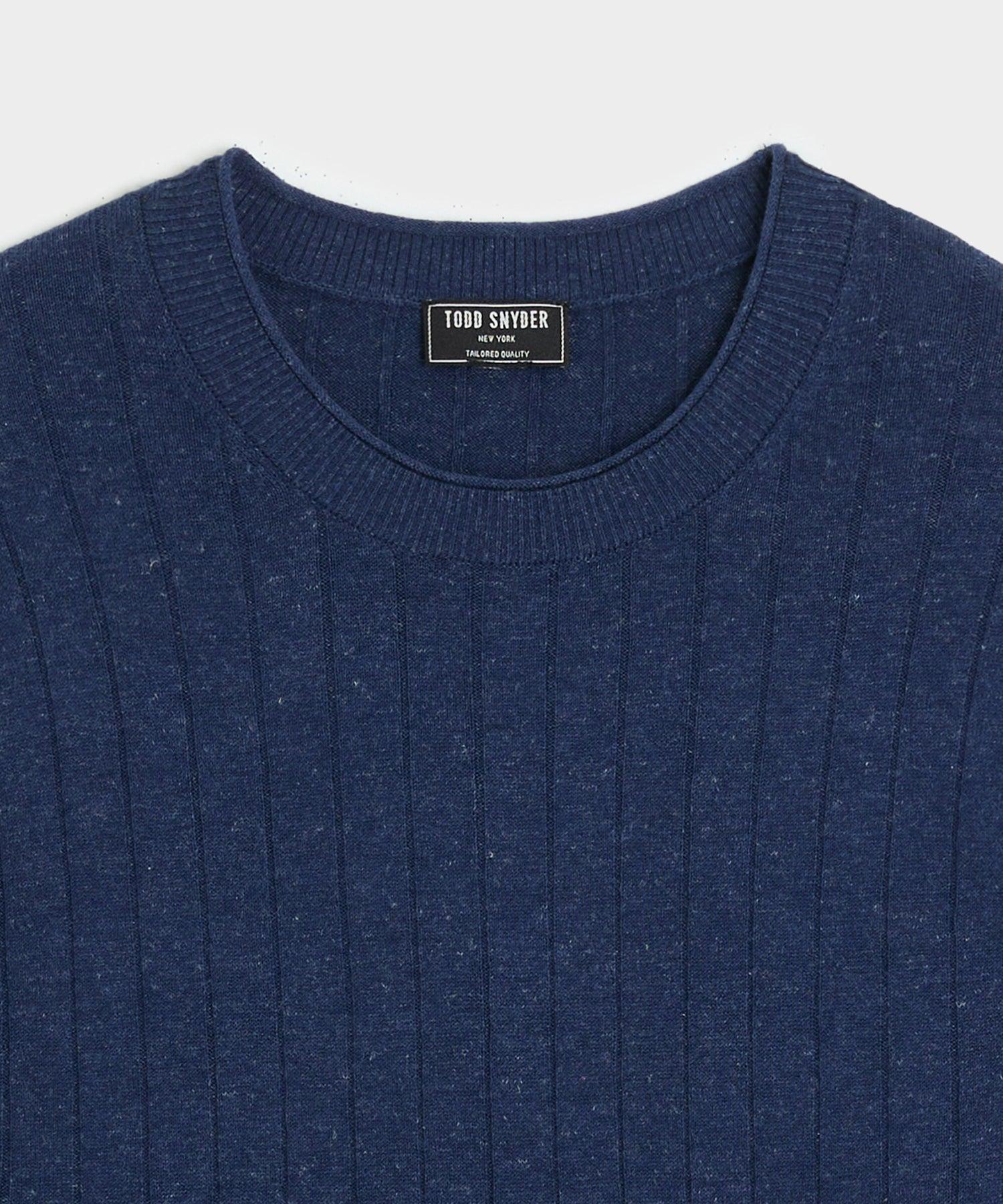 Lightweight Linen-Cotton Crewneck Sweater Product Image