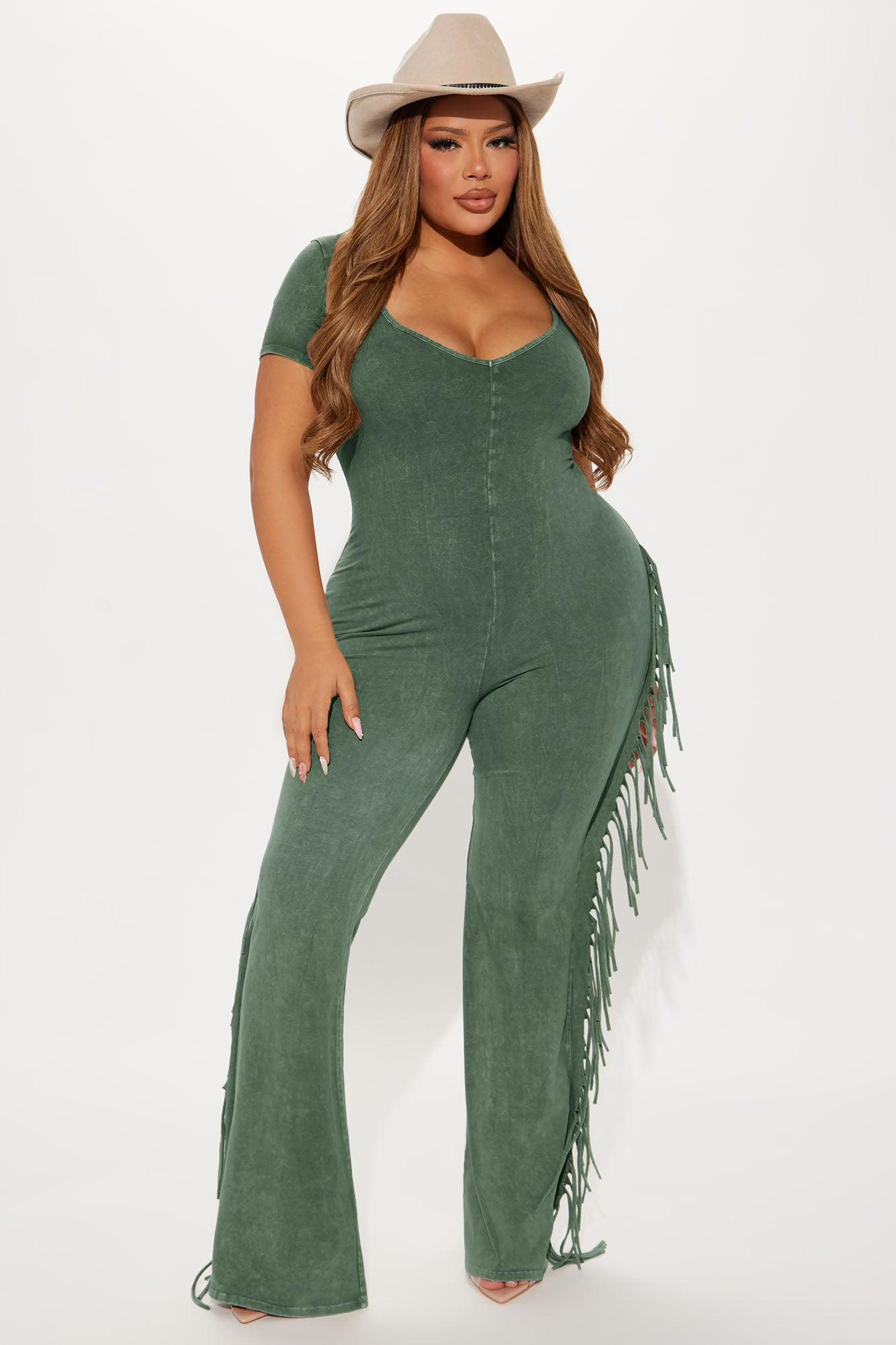 Carry Me Higher Fringe Jumpsuit - Burgundy Product Image