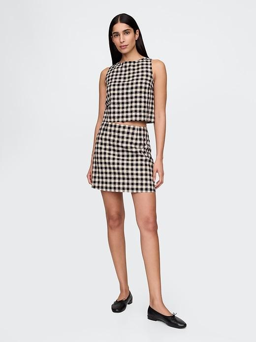 Linen-Blend Mini Skort Product Image