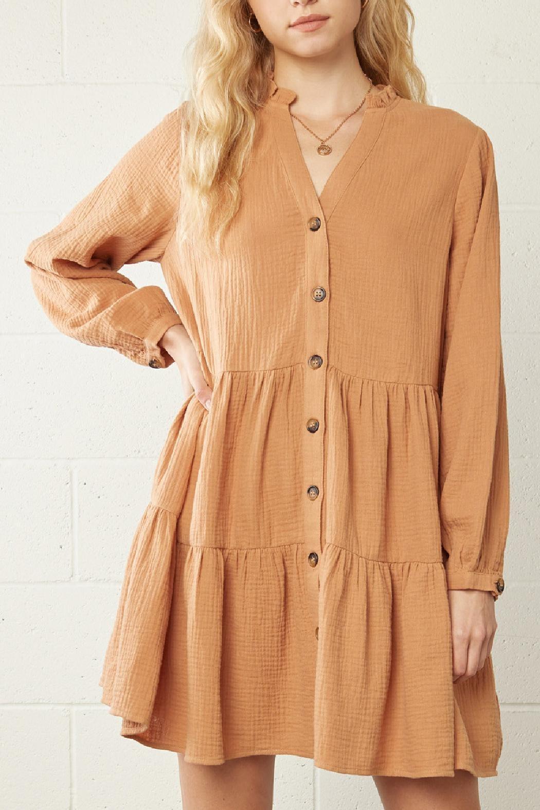 Tiered Button Down Dress Product Image