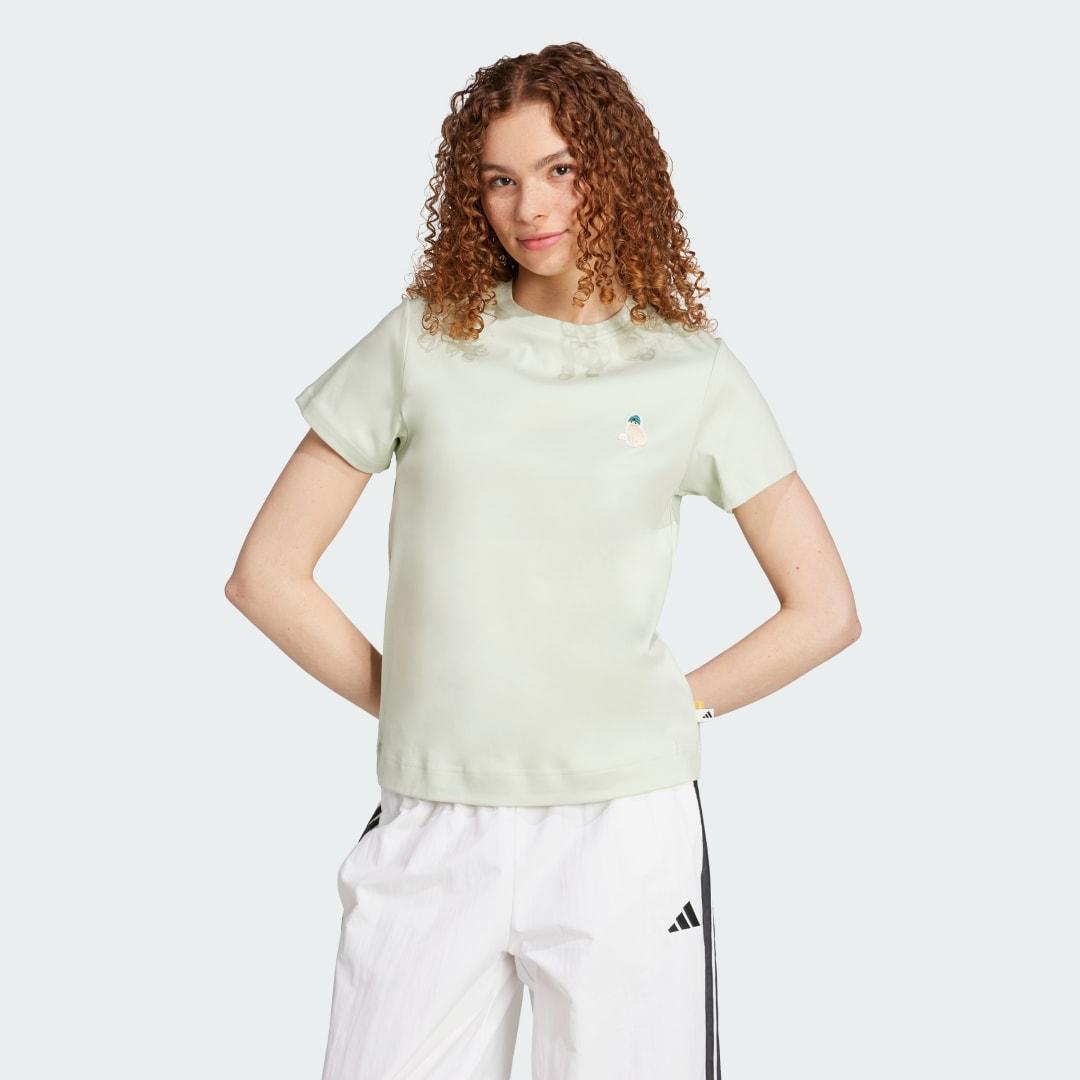adidas Cat Patch Graphic Tee Sandy Pink XL Womens Product Image