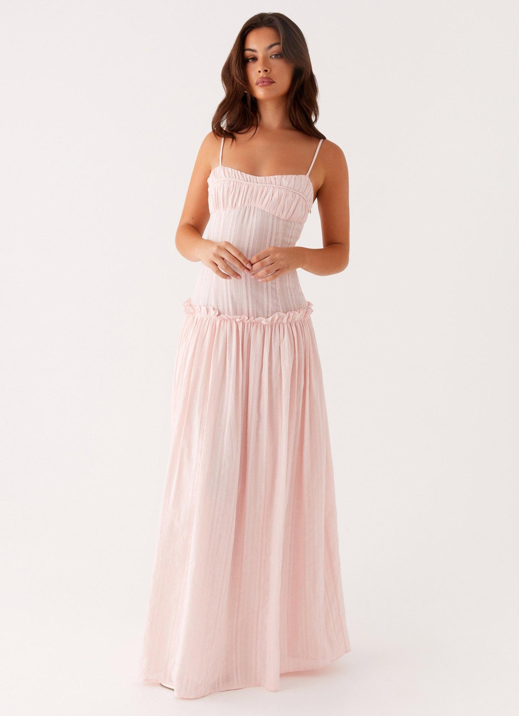Jacinda Drop Waist Maxi Dress - Pink Product Image