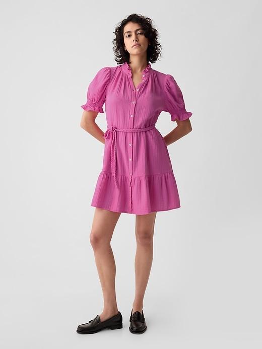 Crinkle Gauze Mini Dress Product Image