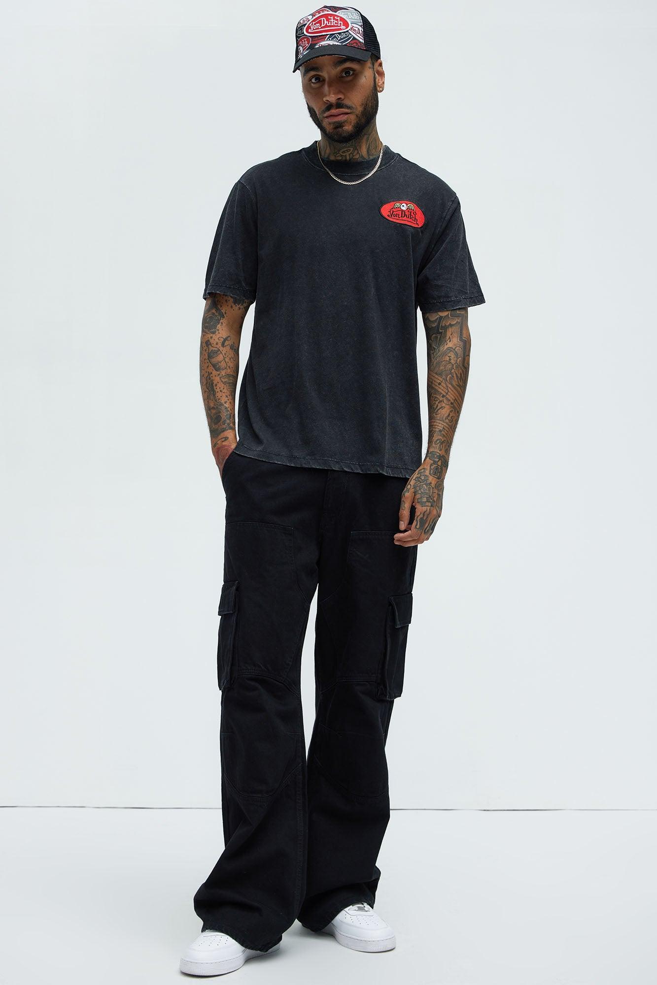 Von Dutch Patch Short Sleeve Tee - Black Wash Product Image