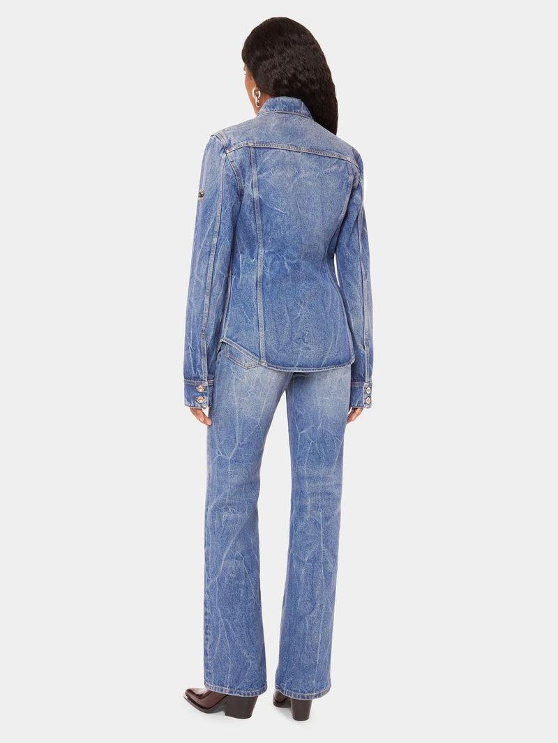 Denim shirt with 1969 metal discs details Product Image