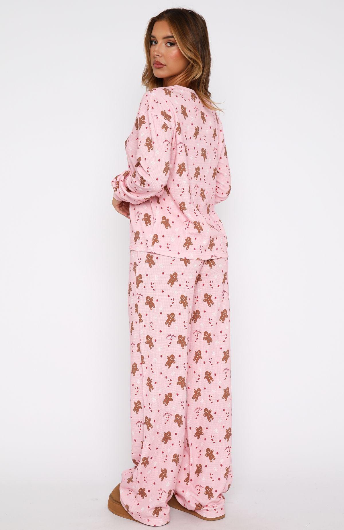 Staying Snug Long Sleeve Pyjama Set Pink Gingerbread Product Image