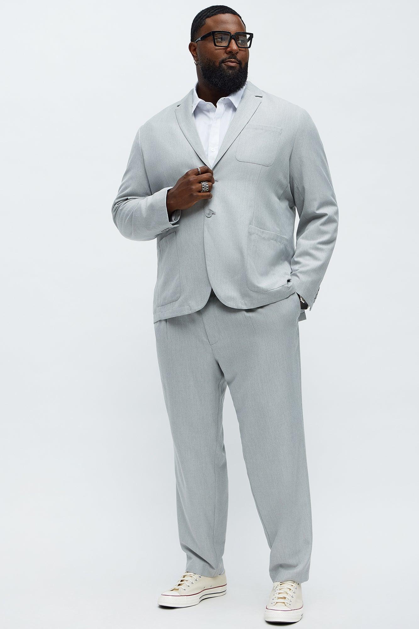 Slim Modern Stretch-Waist Everyday Trouser - Light Grey Product Image