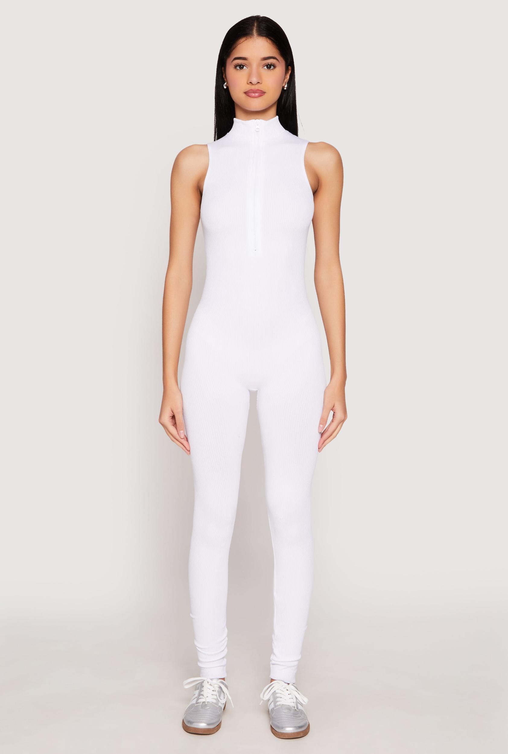 Womens Quarter Zip Sleeveless Catsuit Product Image