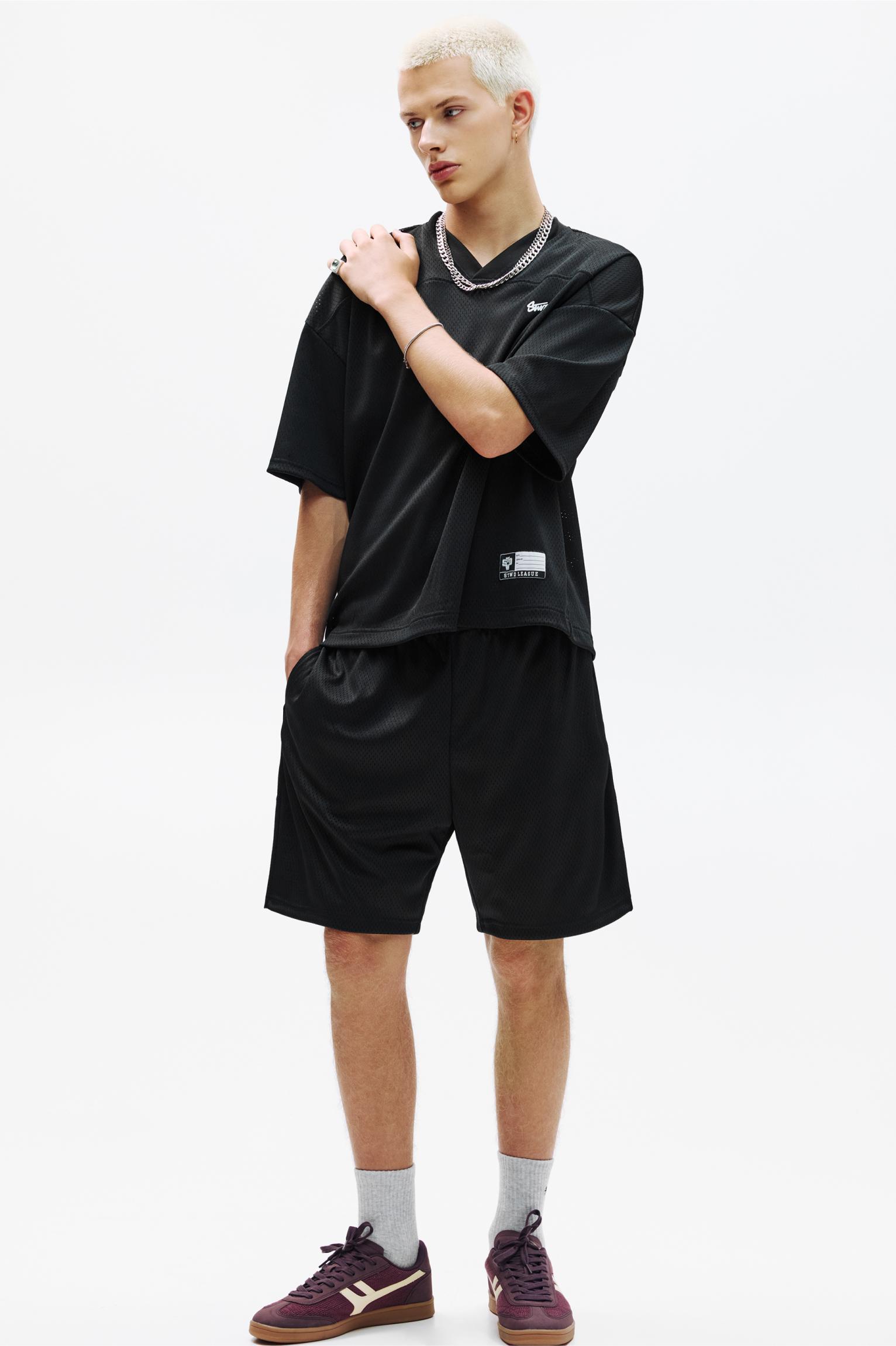 Mesh Bermuda sweat shorts Product Image