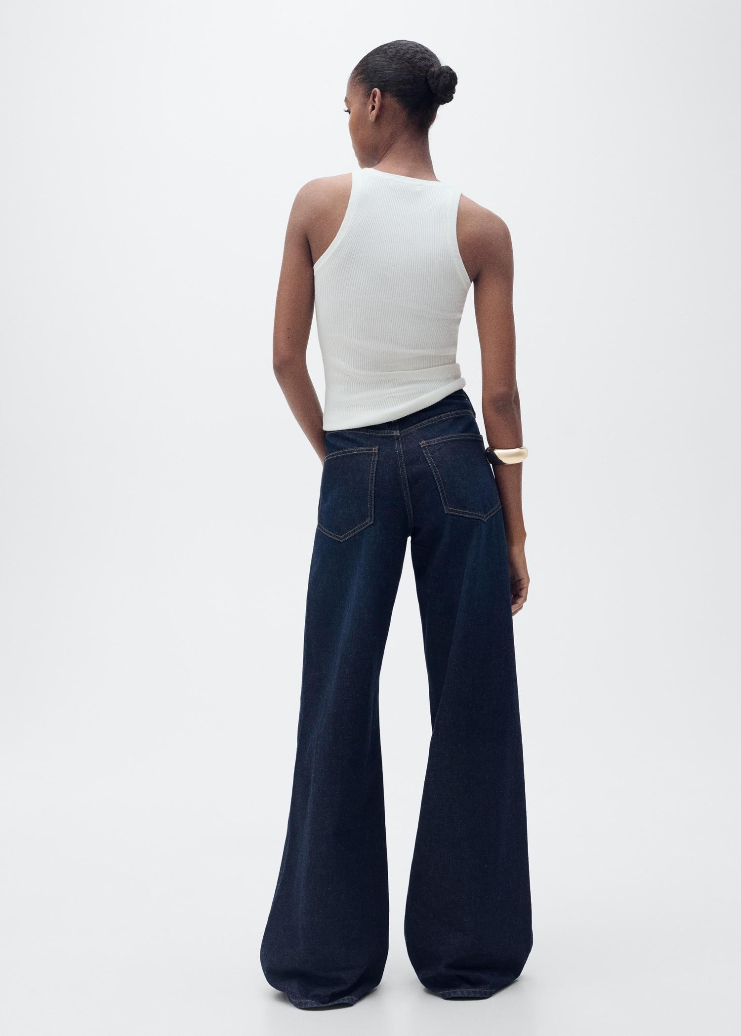 Ribbed knit top - Women | MANGO USA Product Image