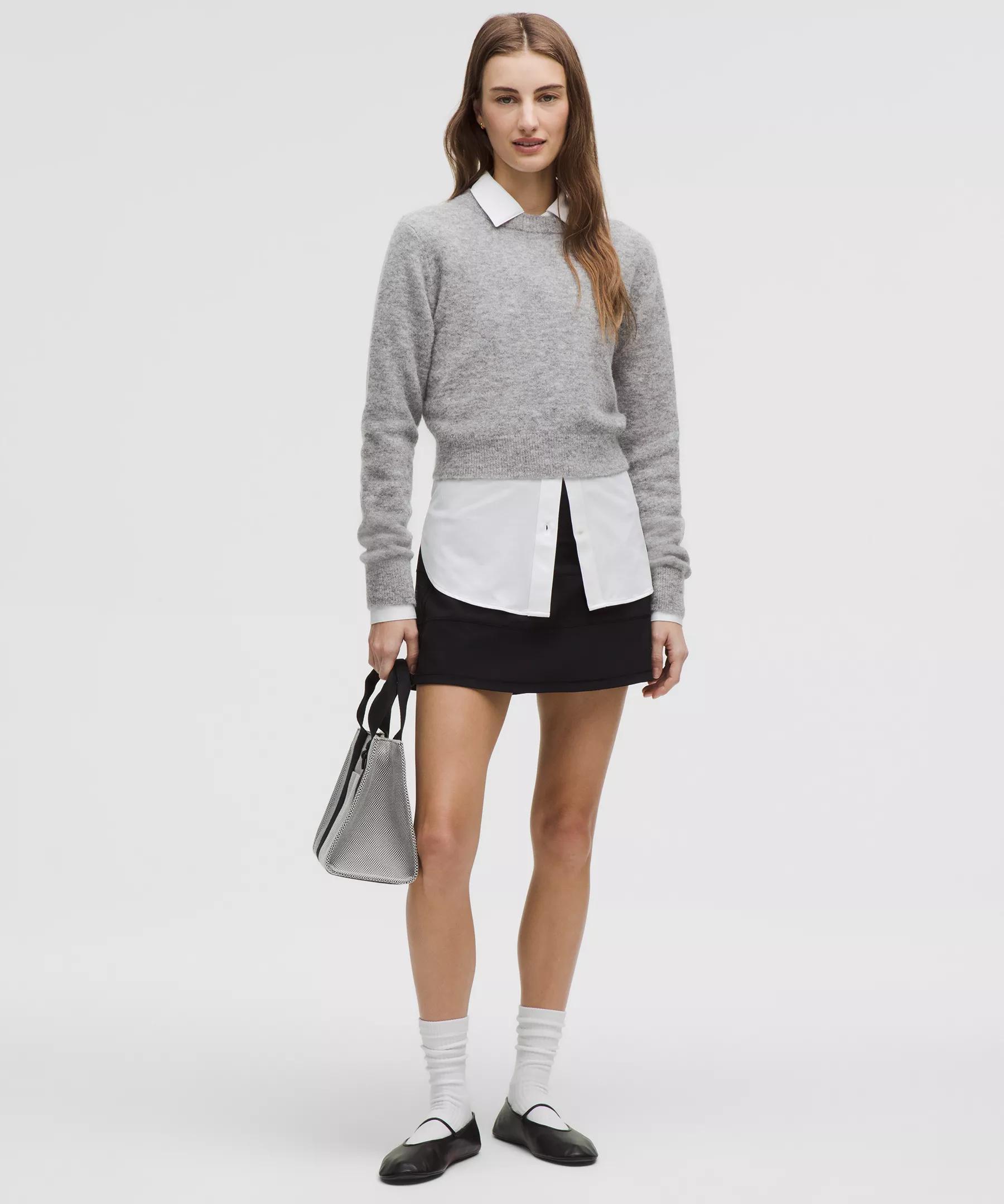 Alpaca Wool-Blend Cropped Sweater Product Image