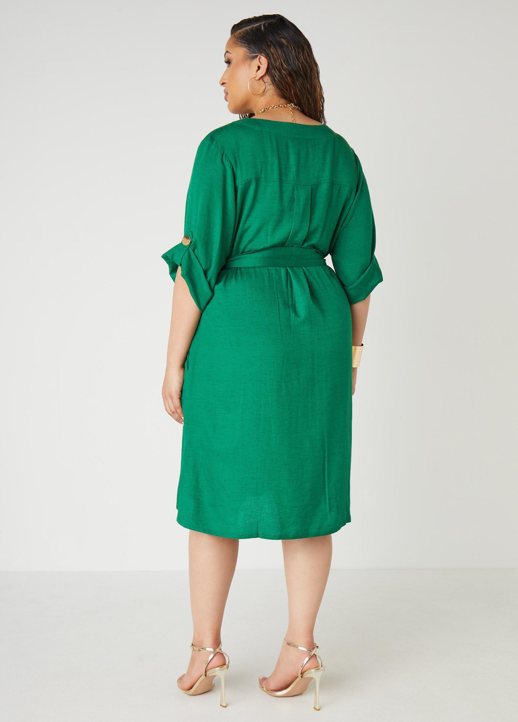 Button Embellished Shirtdress Product Image