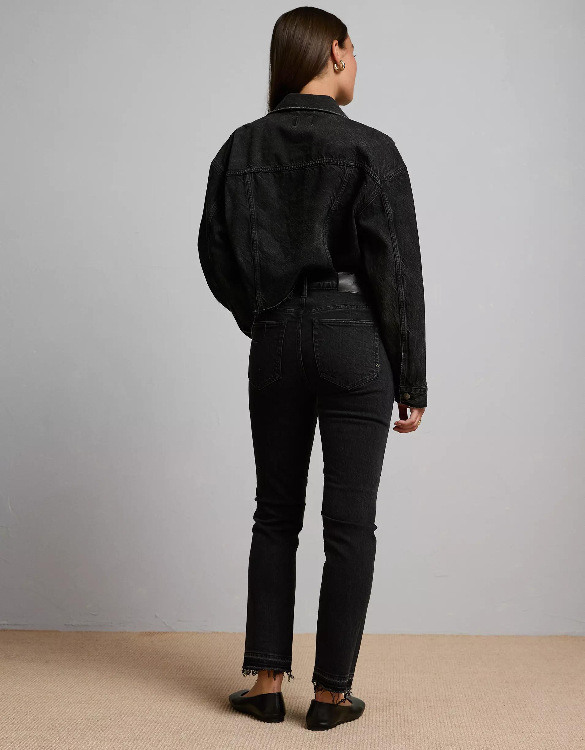 AE77 Premium Straight Crop Jean Product Image