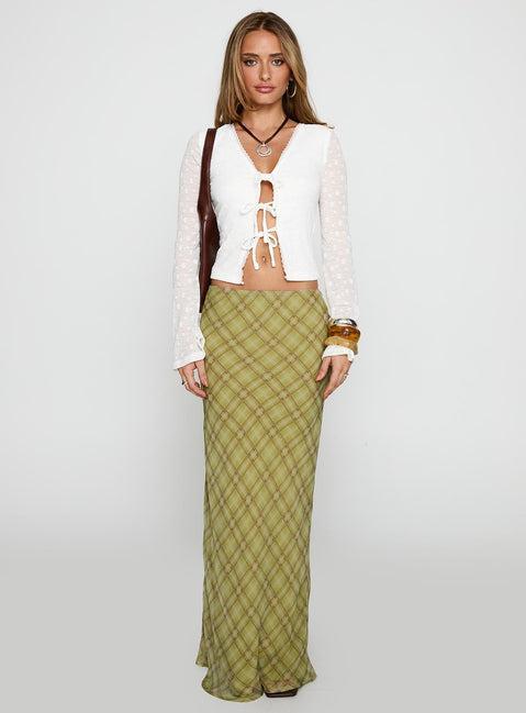 Like An Angel Long Sleeve Tie Up Top White Product Image