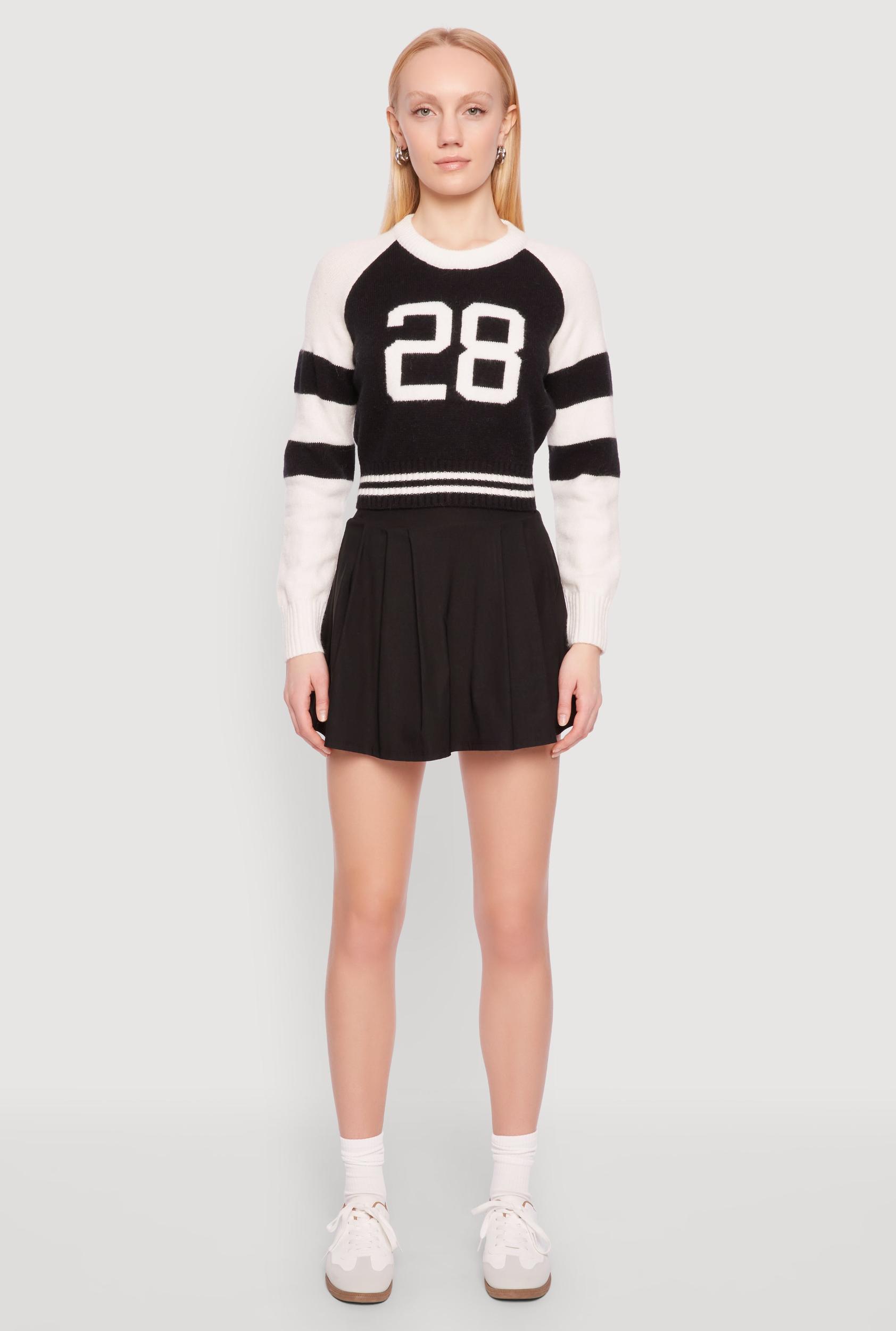 Womens Daisy 28 Varsity Stripe Graphic Sweater Product Image