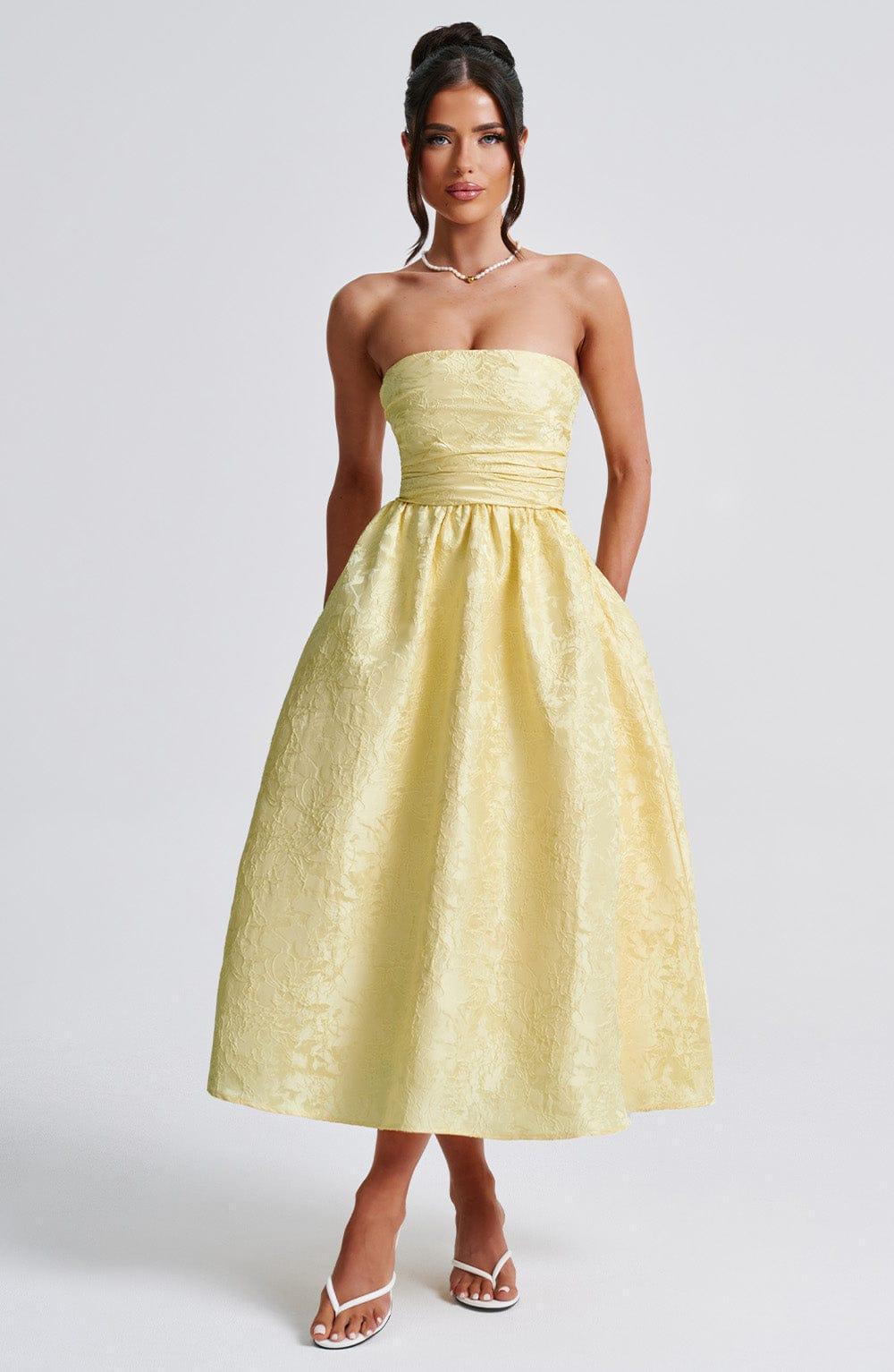 Saoirse Midi Dress - Lemon Product Image