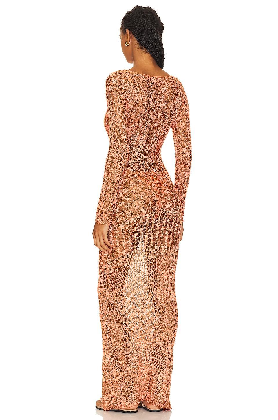 X Revolve Long Sleeve Crochet Maxi Dress SNDYS Product Image