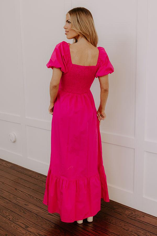 Sweet Serendipity Maxi Dress in Hot Pink Product Image