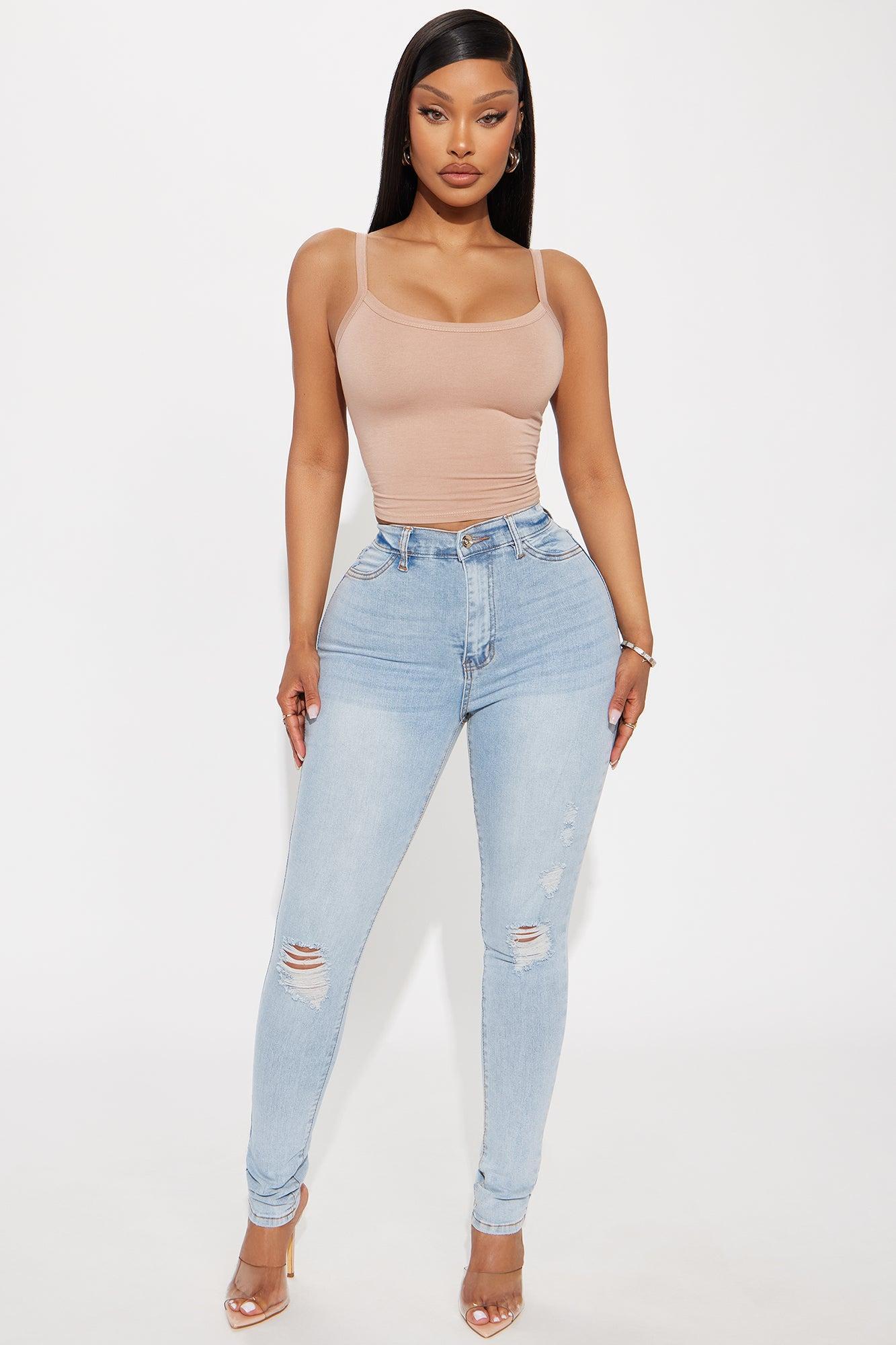 Bridget Cropped Cami Top - Taupe Product Image