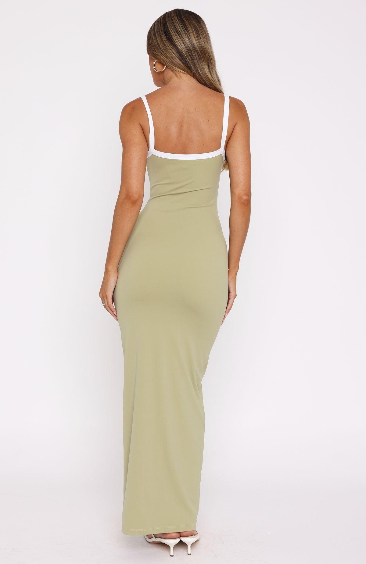 Just Stay Calm Maxi Dress Matcha Product Image