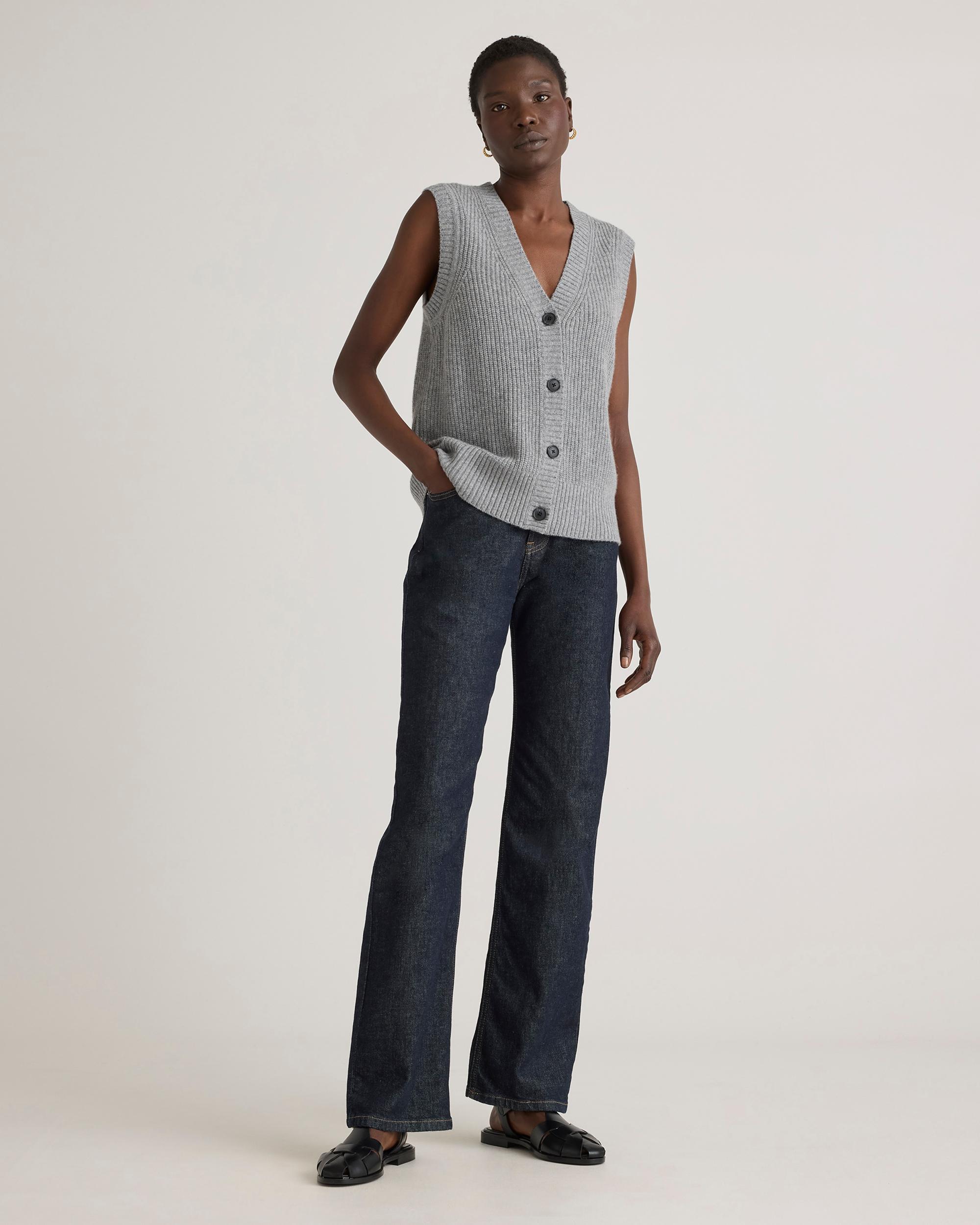 Quince | Women's Mongolian Cashmere Fisherman Sweater Vest Product Image