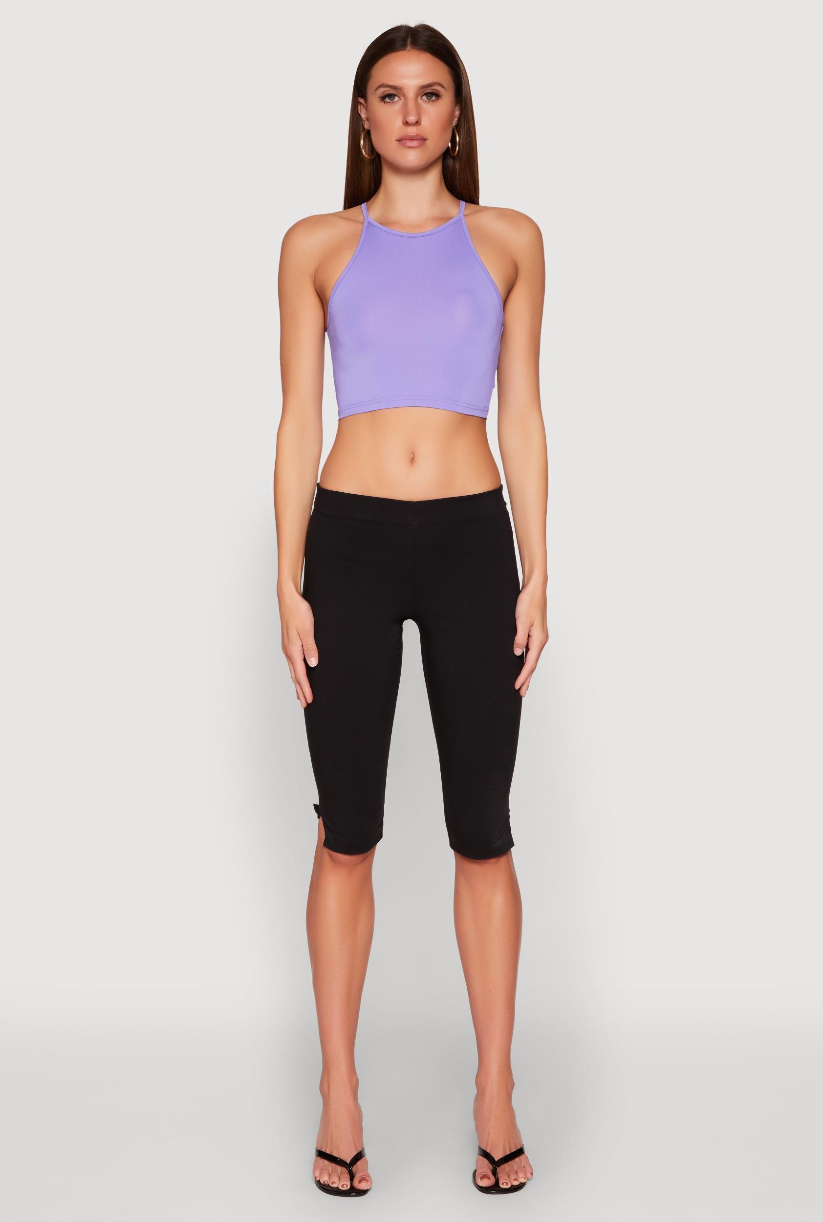 Daisy High Neck Cropped Tank Top Female Product Image