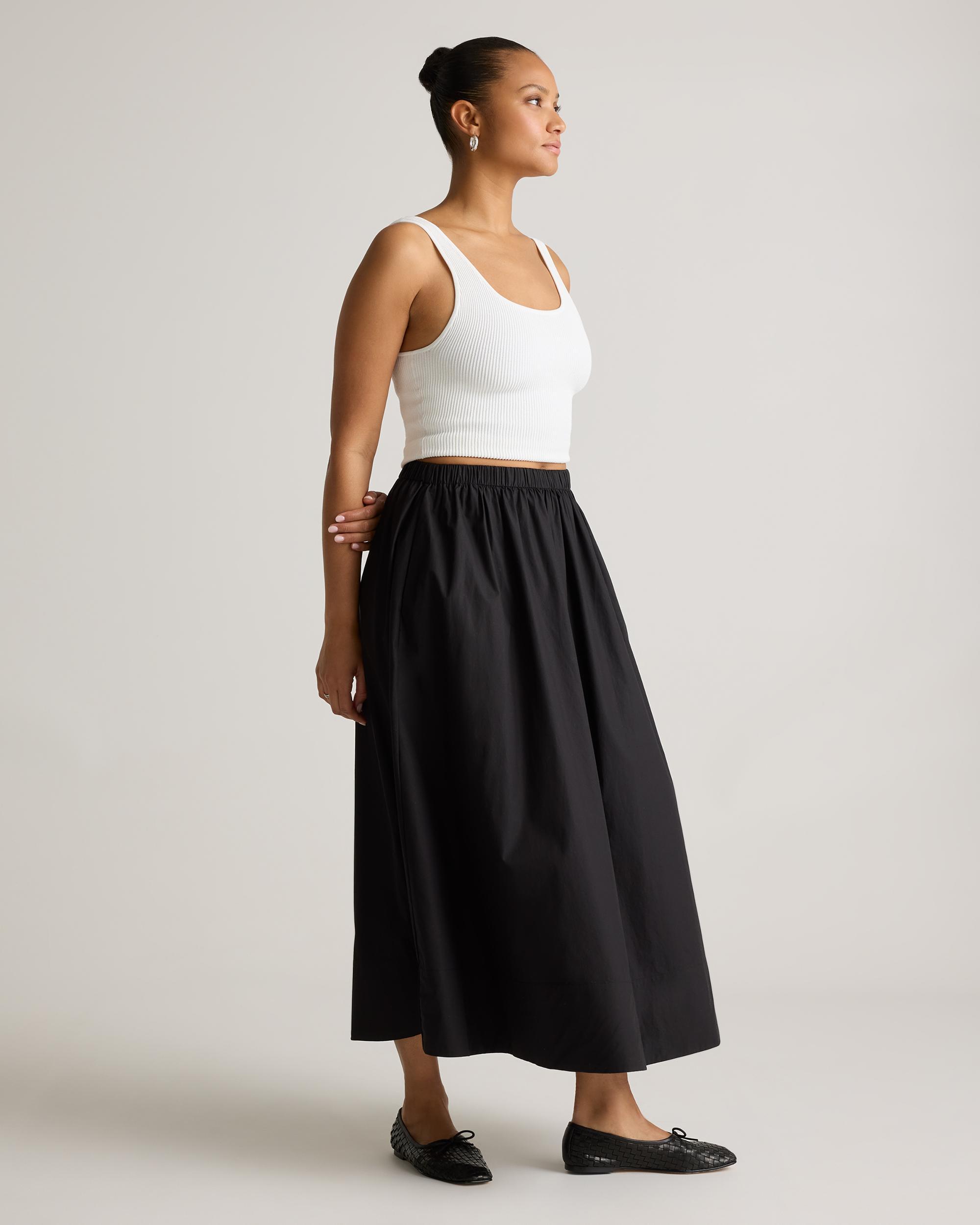 Quince | Women's Poplin A-line Maxi Skirt Size XL, Organic Cotton Product Image