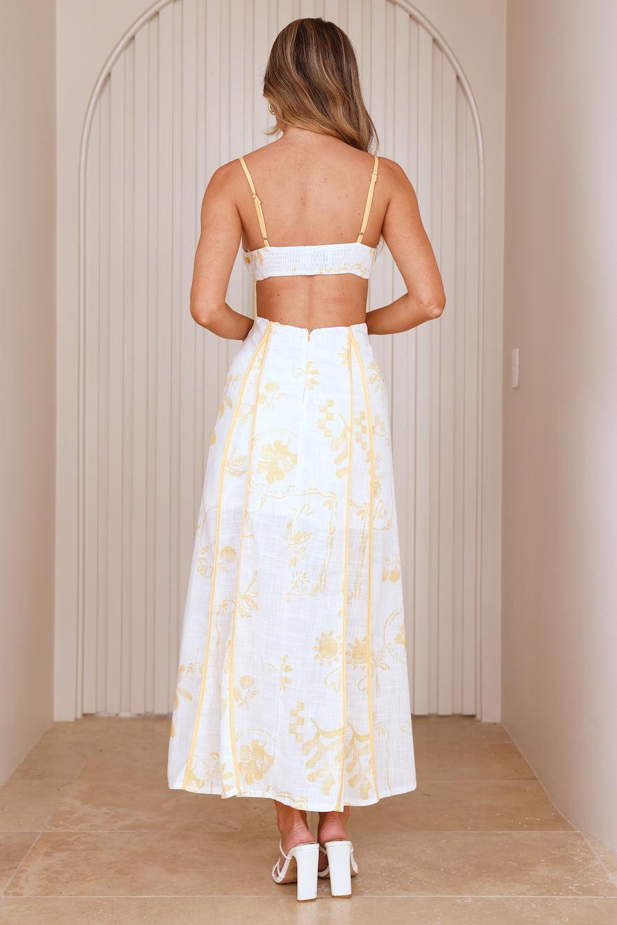 Summer Garden Maxi Dress Yellow Product Image