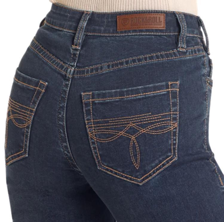 Panhandle® Ladies' Dark Wash HR Boot-Stitched Boot Cut Jeans Product Image