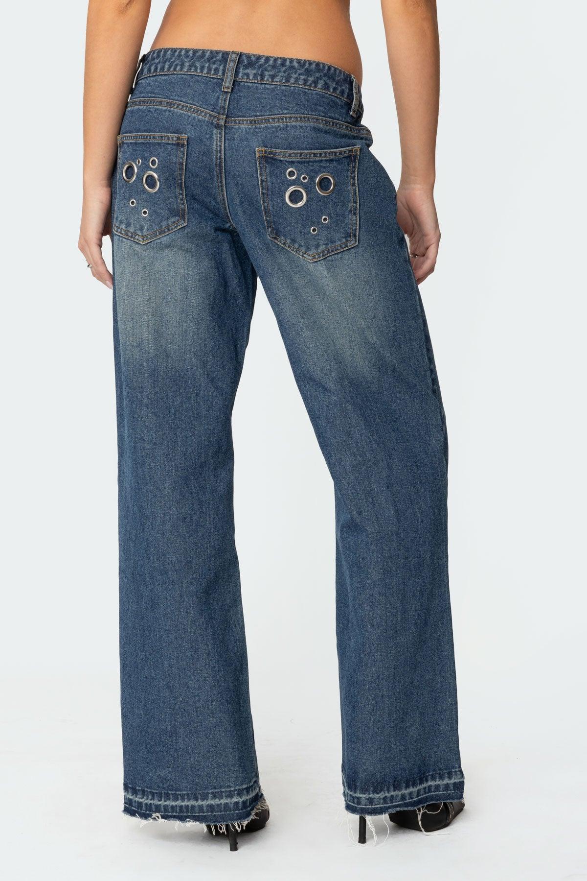 Davis Grommet Low Rise Jeans Product Image