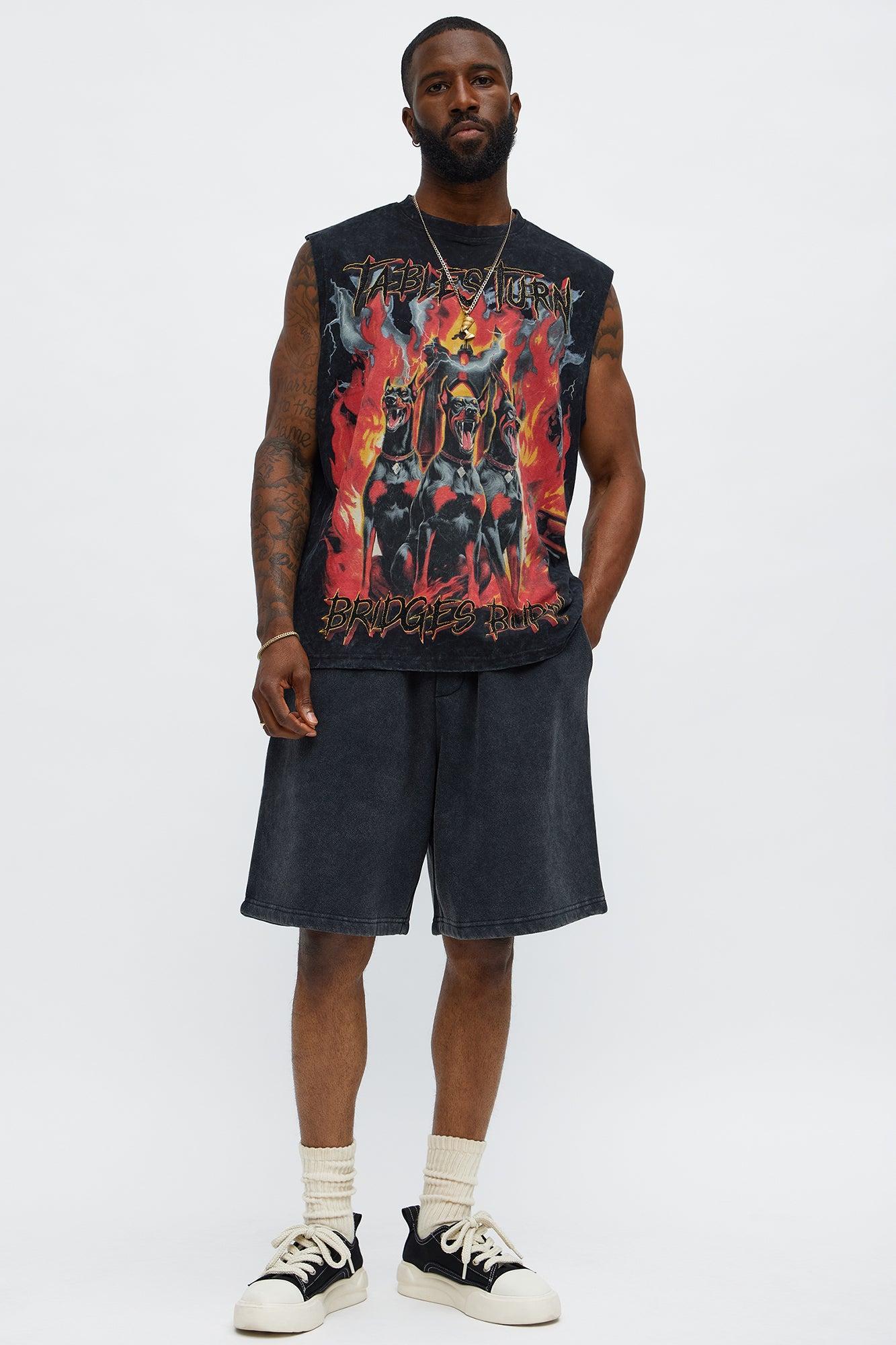 Tyson Loose Fit Washed Shorts - Black Wash Product Image