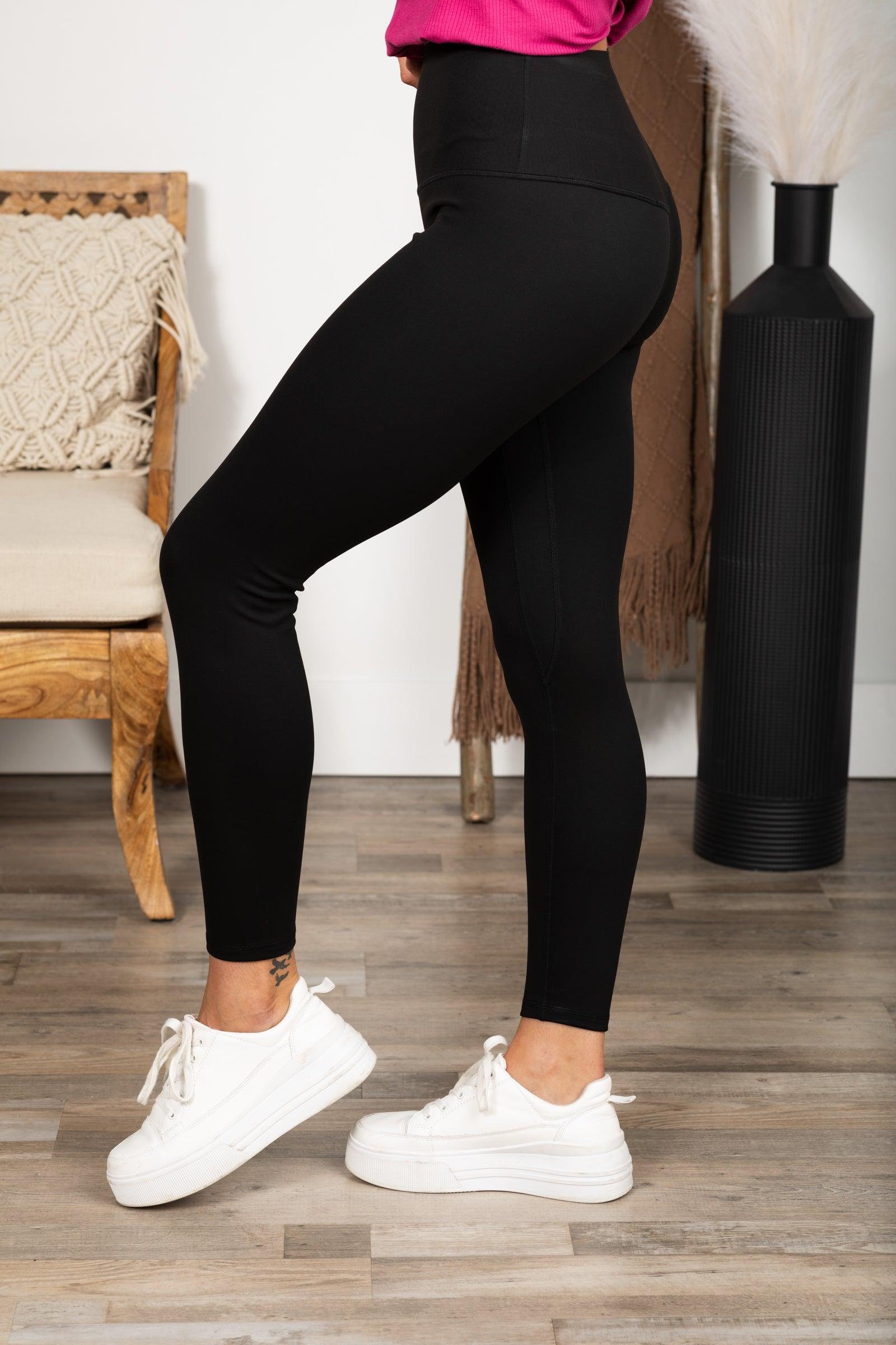 Black Active Fleece Lined High Waisted Legging Product Image