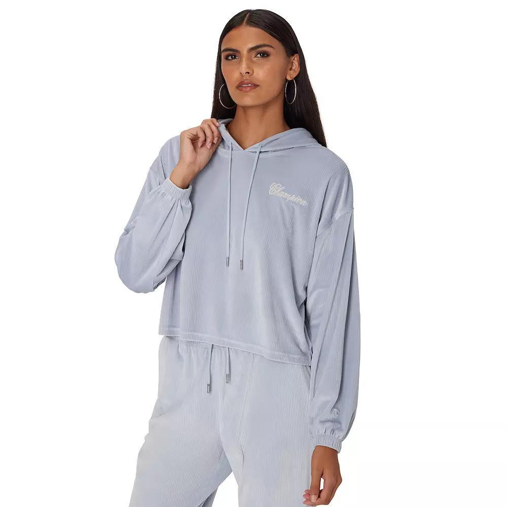 Women's Champion® Soft Touch Corduroy Pullover Hoodie, Size: XL, Silver Spotlight Product Image