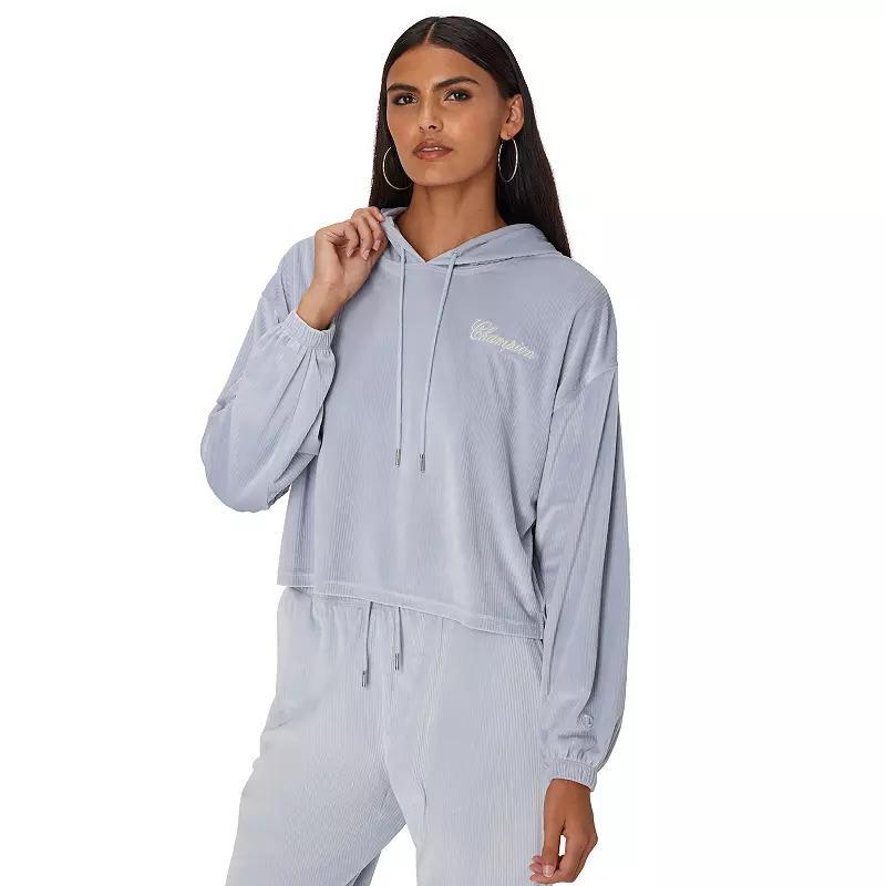Women's Champion® Soft Touch Corduroy Pullover Hoodie, Size: XL, Silver Spotlight Product Image