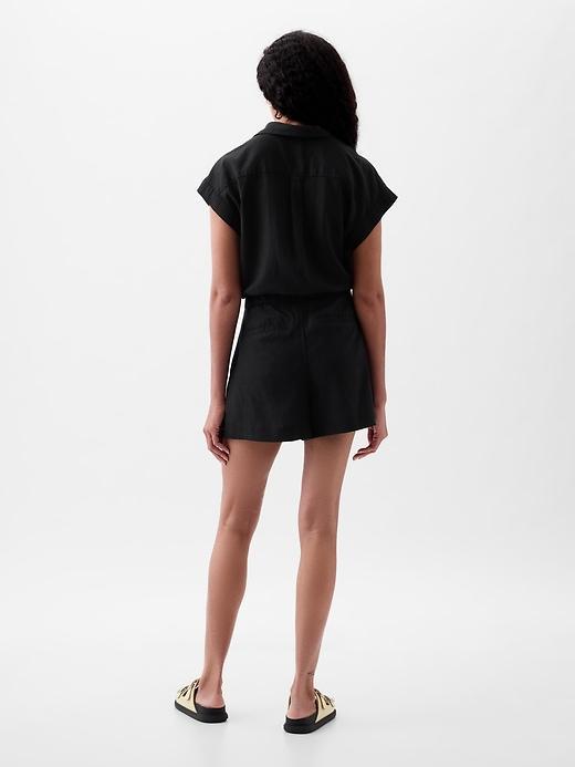 365 High Rise Linen-Blend Shorts Product Image