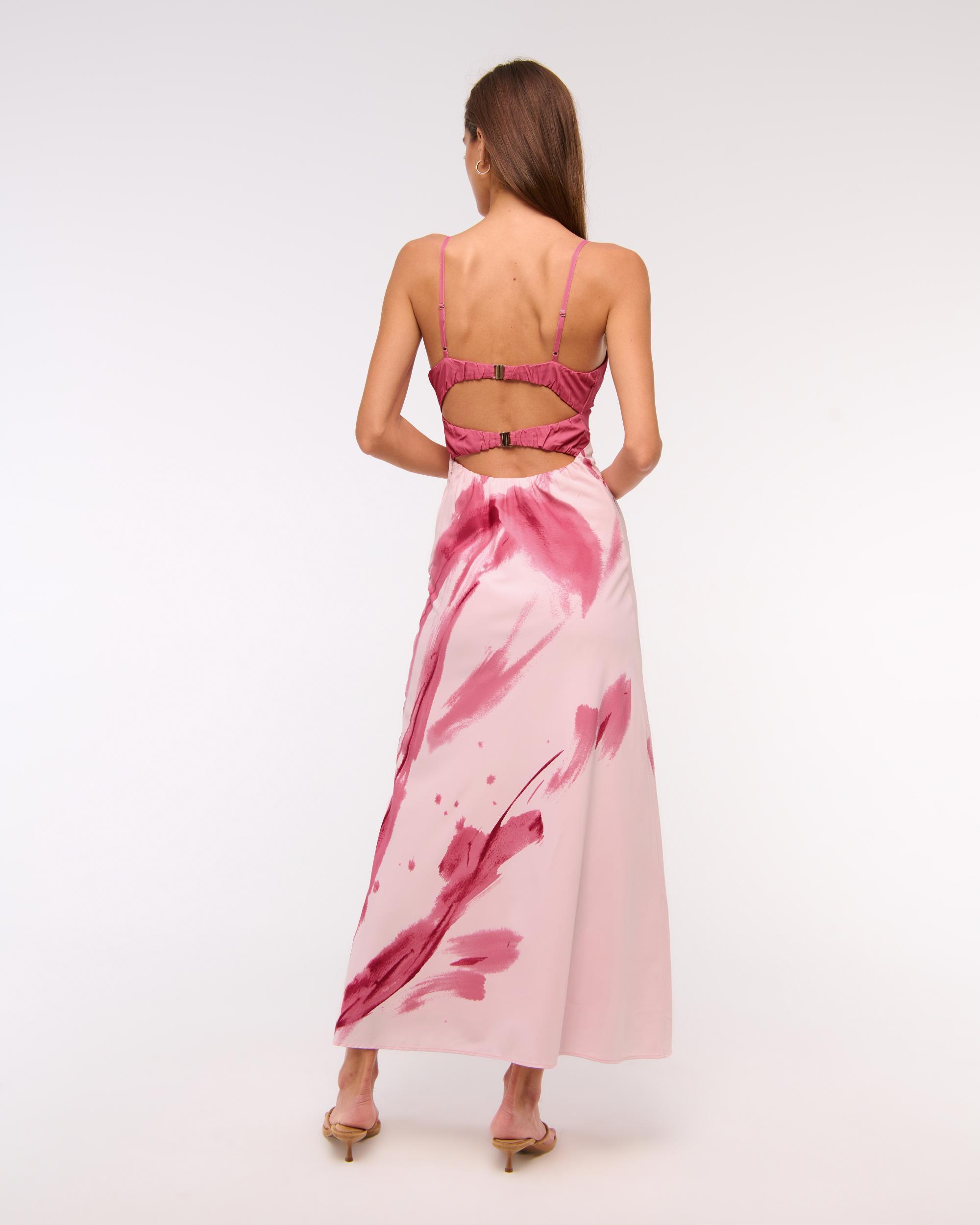 The A&F Julia Slip Cutout Maxi Dress Product Image