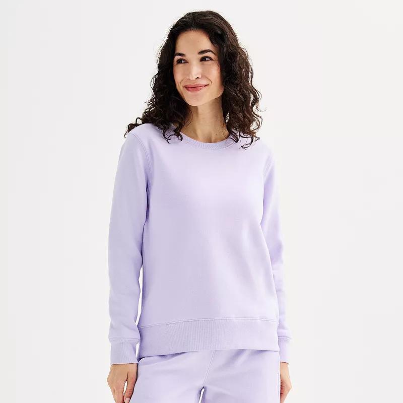 Women's Tek Gear® Ultrasoft Fleece Crewneck Sweatshirt, Size: Medium Tall, Pink Grigio Product Image