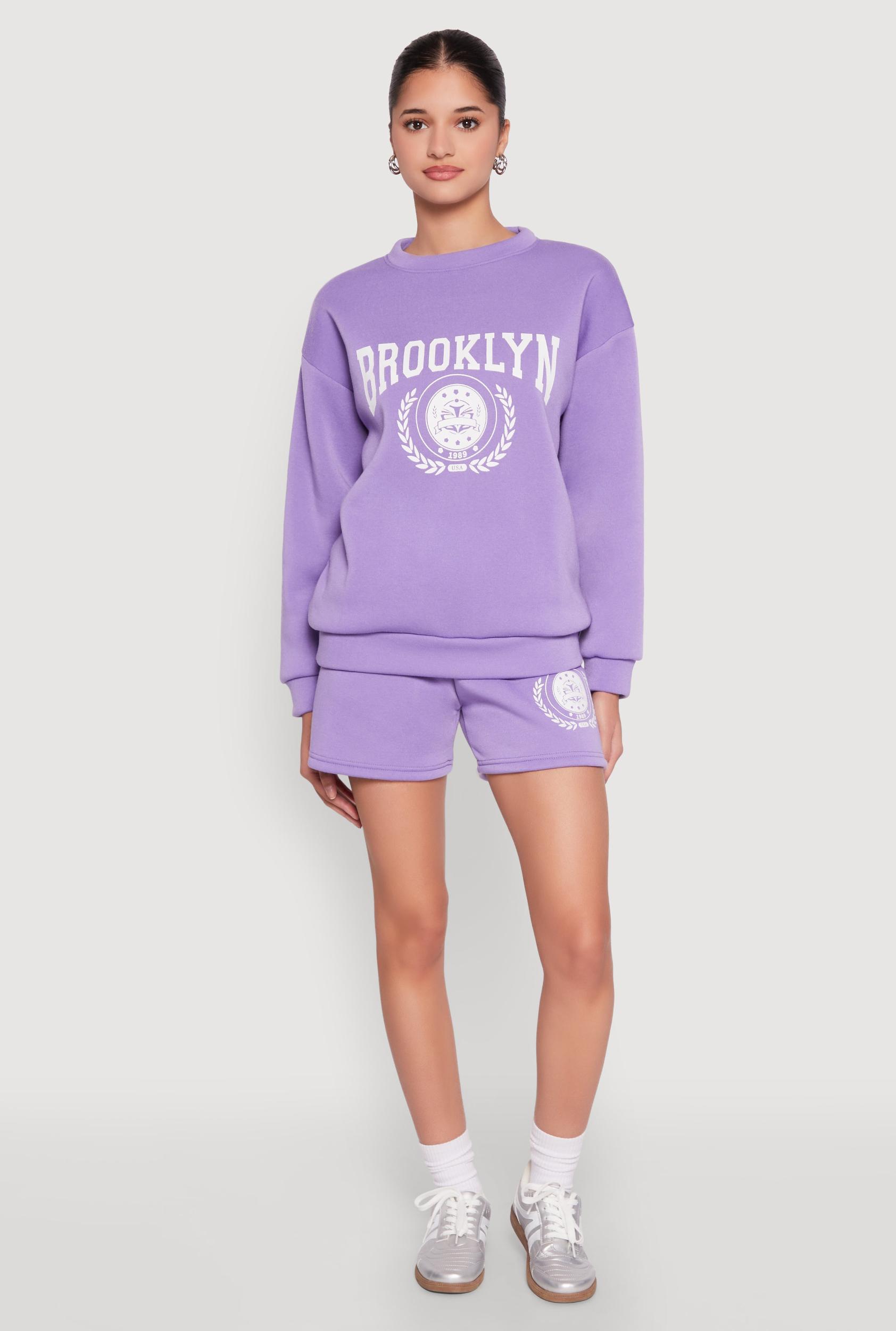 Womens Fleece Brooklyn Graphic Sweatshorts Product Image