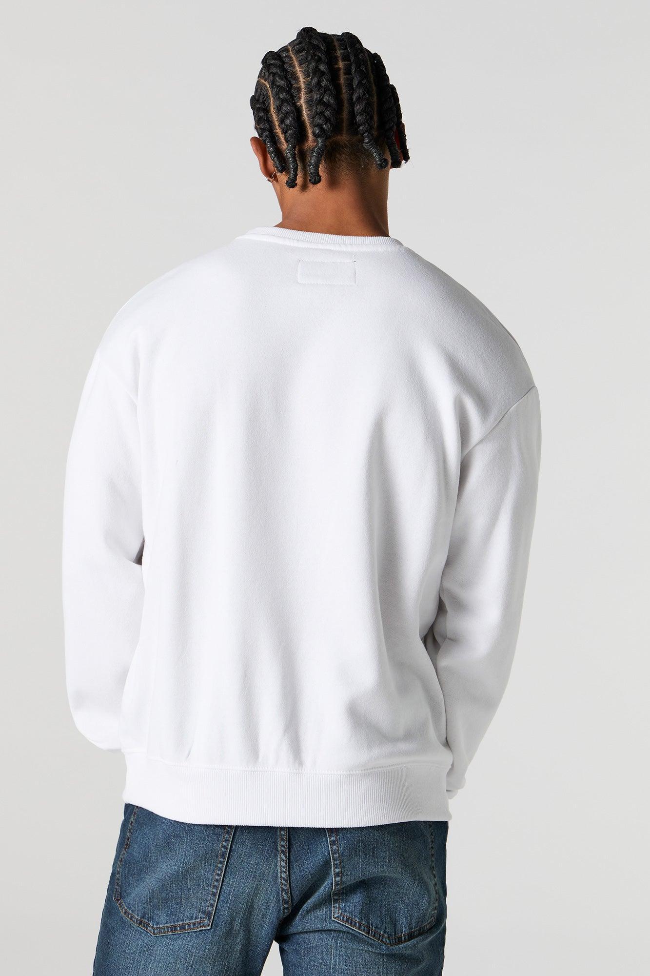 City Chenille Embroidered Fleece Sweatshirt Male Product Image