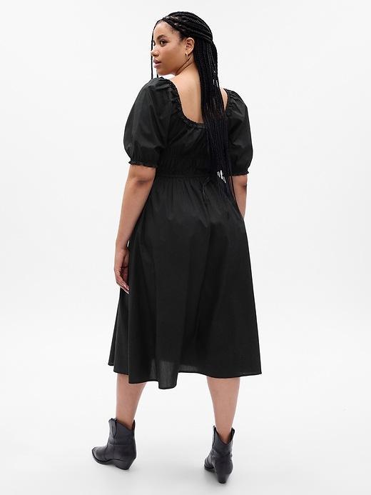 Puff Sleeve Midi Dress Product Image