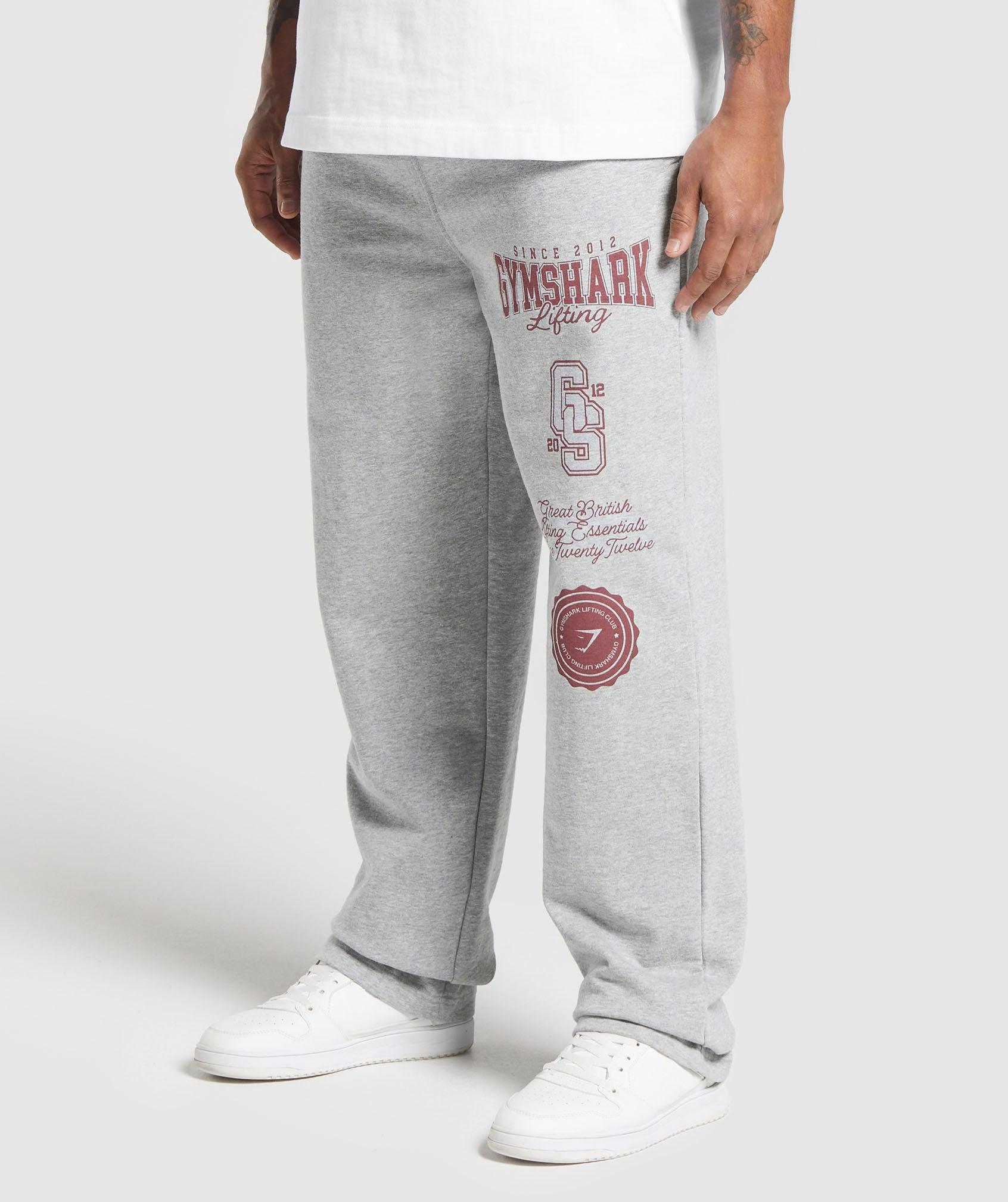 Gymshark Lifting Essentials Straight Leg Pant - Light Grey Core Marl Male Product Image