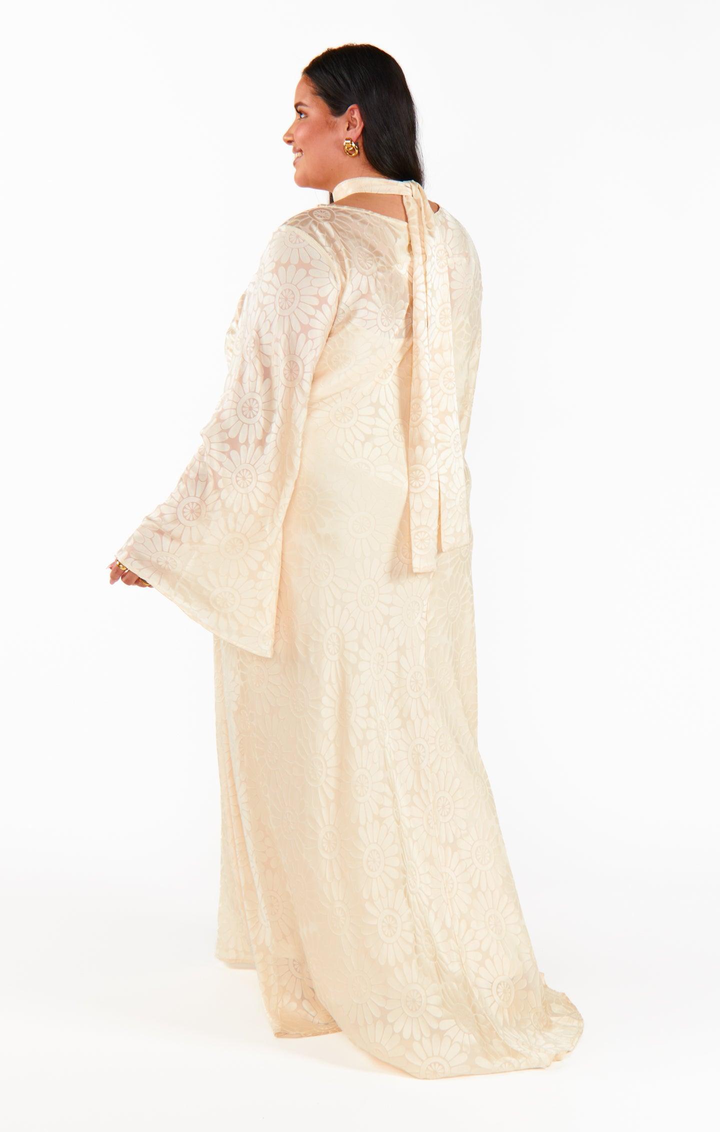 Sarah Dress ~ Cream Daisy Burnout Product Image