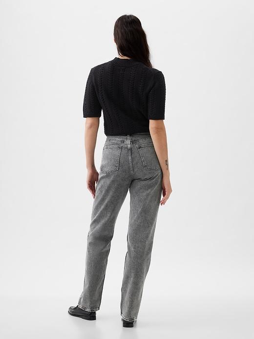 High Rise Studded &apos;90s Straight Jeans Product Image