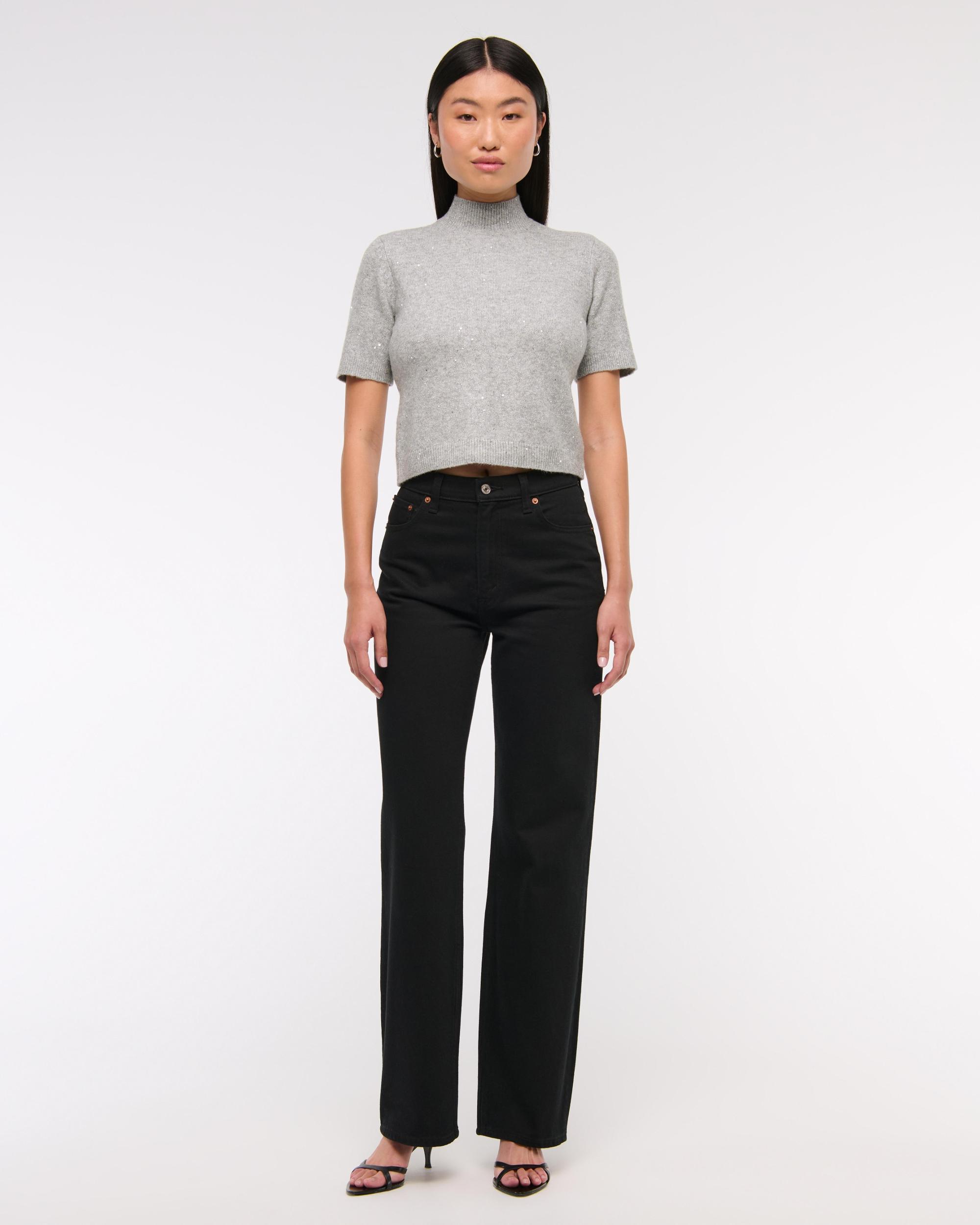 Lurex Mockneck Sweater Tee Product Image