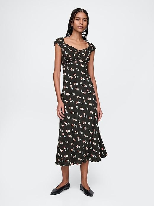 Crepe Sweetheart Maxi Dress Product Image