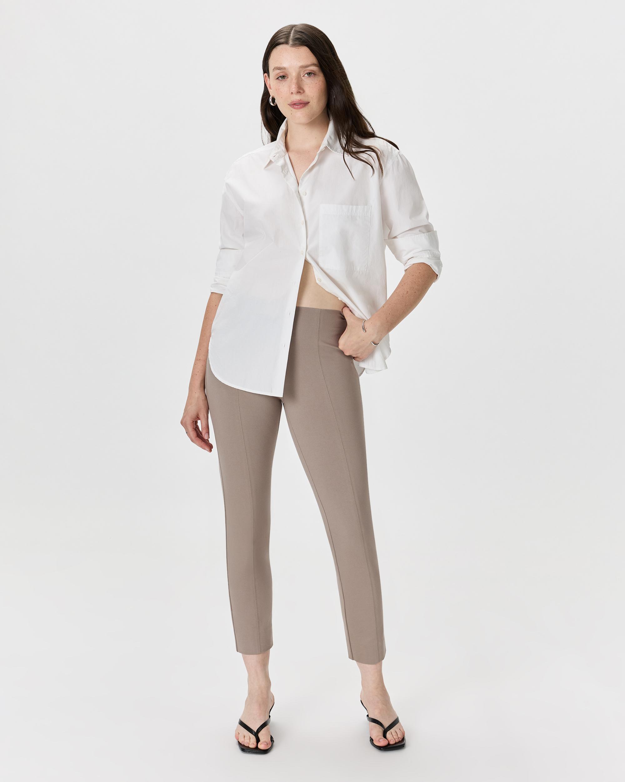 Quince | Women's Ultra-Stretch Ponte Pintuck Ankle Pants Rayon Product Image