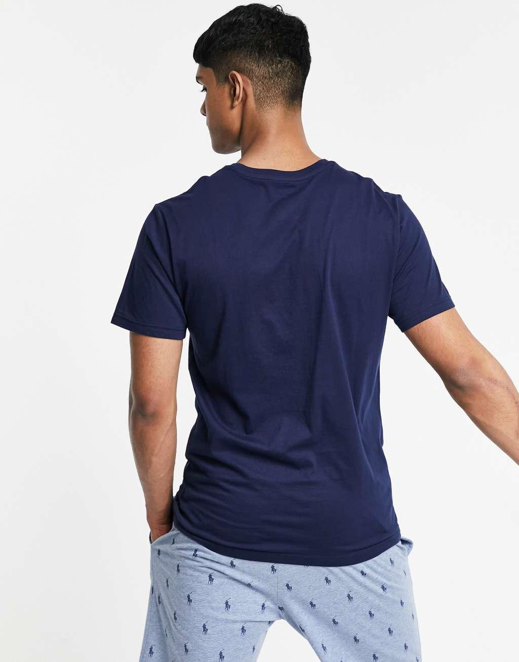 Polo Ralph Lauren t-shirt in navy with bottom pony logo Product Image